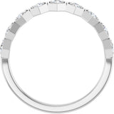 14K White Gold 3/8 CTW Lab-Grown Diamond Stackable Ring