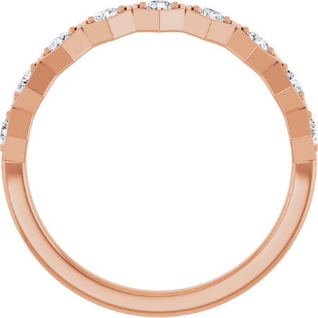 14K Rose Gold 1/3 CTW Natural Diamond Stackable Ring