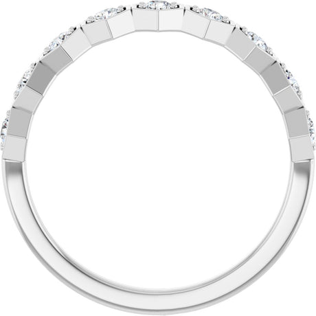14K White Gold 3/8 CTW Lab-Grown Diamond Stackable Ring