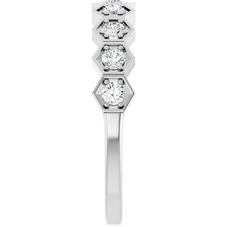 14K White Gold 3/8 CTW Lab-Grown Diamond Stackable Ring