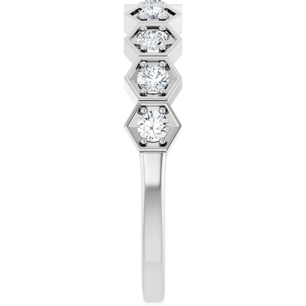 14K White Gold 3/8 CTW Lab-Grown Diamond Stackable Ring