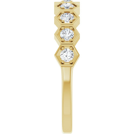 14K Yellow Gold 1/3 CTW Natural Diamond Stackable Ring
