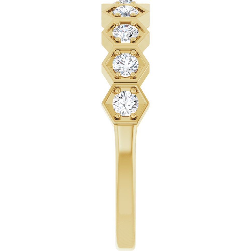 14K Yellow Gold 3/8 CTW Lab-Grown Diamond Stackable Ring