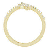 14K Yellow Gold 1/4 CTW Natural Diamond Bypass Ring