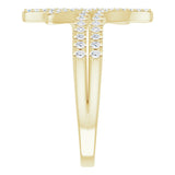 14K Yellow Gold 1/4 CTW Natural Diamond Bypass Ring