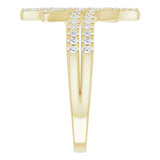 14K Yellow Gold 1/4 CTW Natural Diamond Bypass Ring