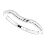 14K White Contour Band