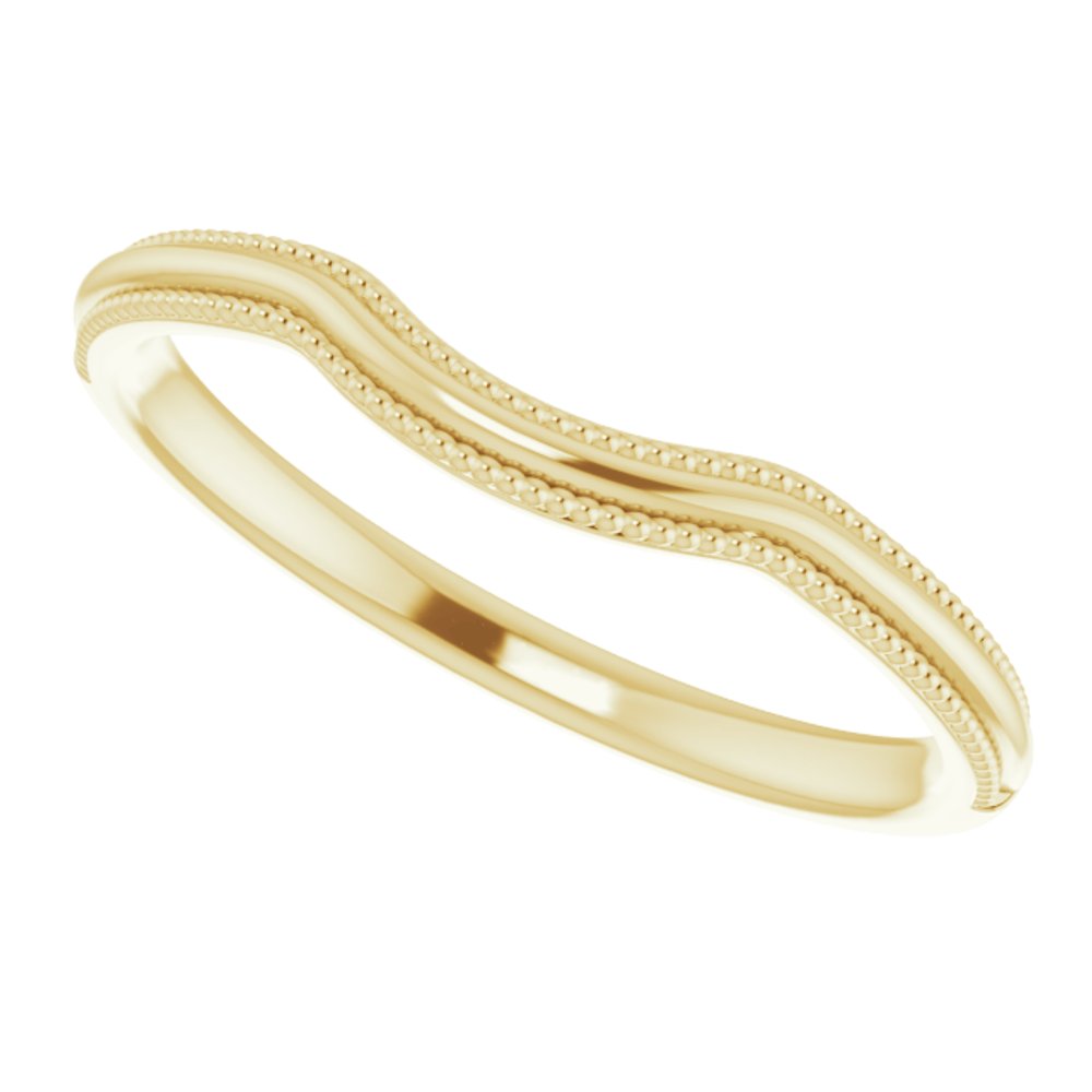 14K Yellow Contour Band