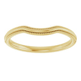 10K Yellow Gold Beaded Edge Contour Band