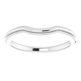 14K White Contour Band