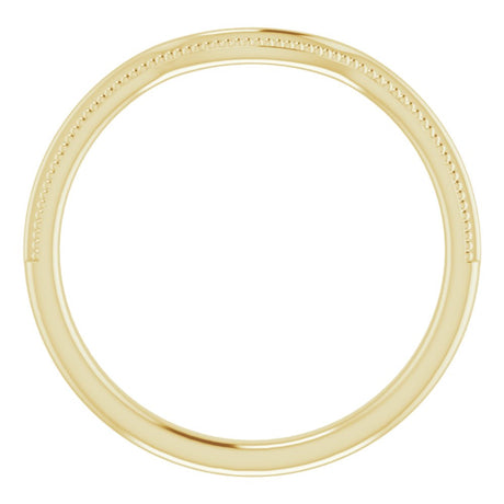 14K Yellow Contour Band