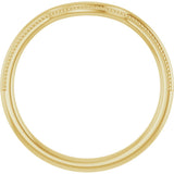 10K Yellow Gold Beaded Edge Contour Band