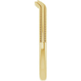 10K Yellow Gold Beaded Edge Contour Band