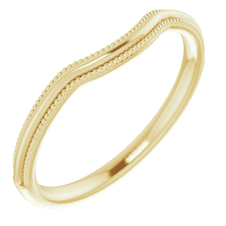 14K Yellow Contour Band