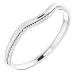 14K White Contour Band