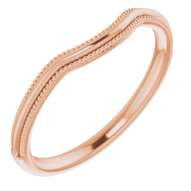 14K Rose Contour Band