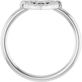 14K White Gold .07 CTW Natural Diamond Heart Ring