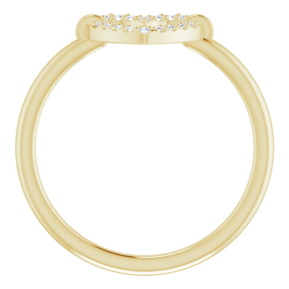 14K Yellow .07 CTW Natural Diamond Heart Ring