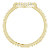 14K Yellow .07 CTW Natural Diamond Heart Ring