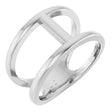 14K White Negative Space Ring