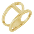 14K Yellow Negative Space Ring