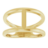 14K Yellow Negative Space Ring