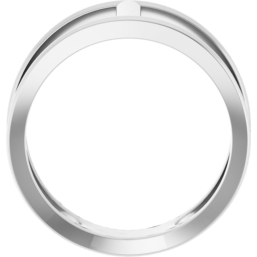 14K White Negative Space Ring