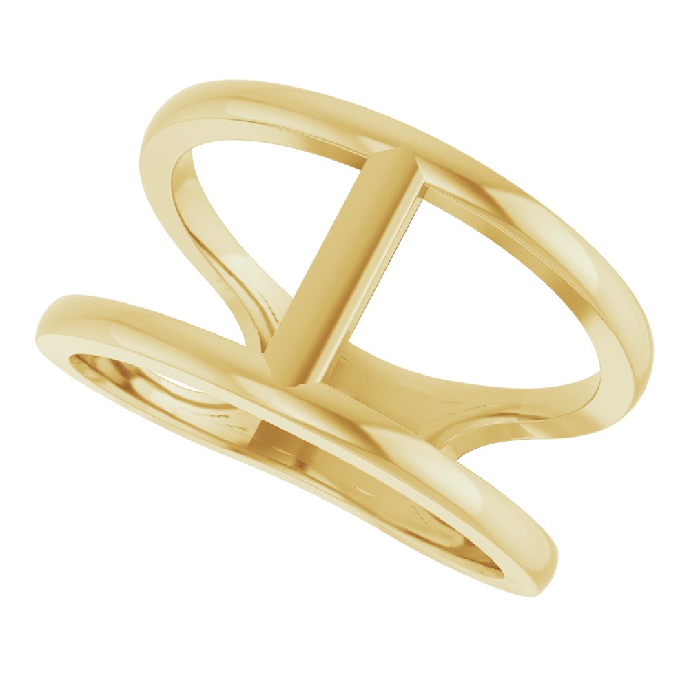 14K Yellow Negative Space Ring