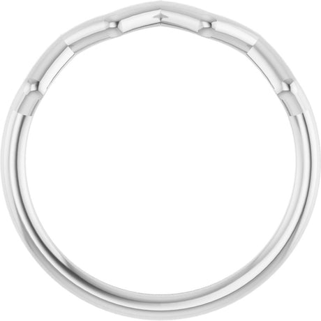 14K White Stackable Ring