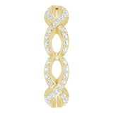14K Yellow 5/8 CTW Natural Diamond Sculptural Eternity Band Size 8