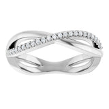 14K White 1/10 CTW Natural Diamond Anniversary Band