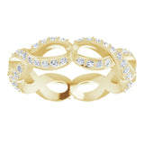 14K Yellow 5/8 CTW Natural Diamond Sculptural Eternity Band Size 8