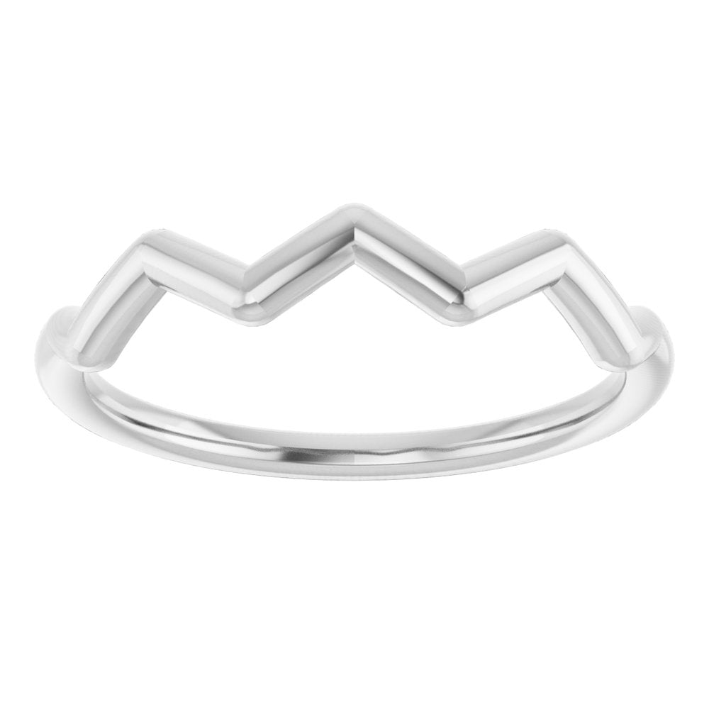 14K White Stackable Ring