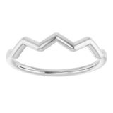 14K White Stackable Ring