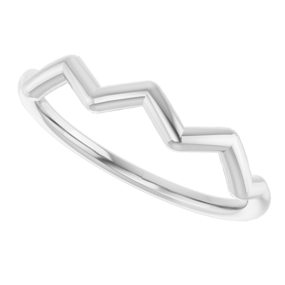 14K White Stackable Ring