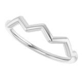 14K White Stackable Ring