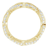 14K Yellow 5/8 CTW Natural Diamond Sculptural Eternity Band Size 8