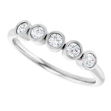 14K White 1/3 CTW Natural Diamond Five-Stone Ring