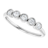 14K White Gold 1/3 CTW Natural Diamond Five-Stone Ring