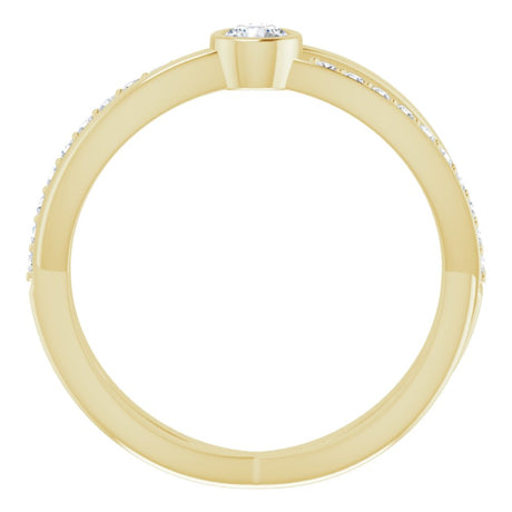 14K Yellow 1/3 CTW Natural Diamond Ring