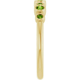 14K Yellow Gold Natural Peridot Bezel-Set Ring
