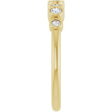 14K Yellow 1/5 CTW Natural Diamond Bezel-Set Ring