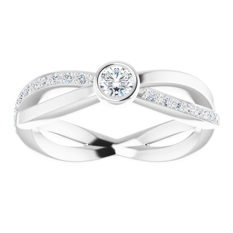 14K White 1/3 CTW Natural Diamond Ring