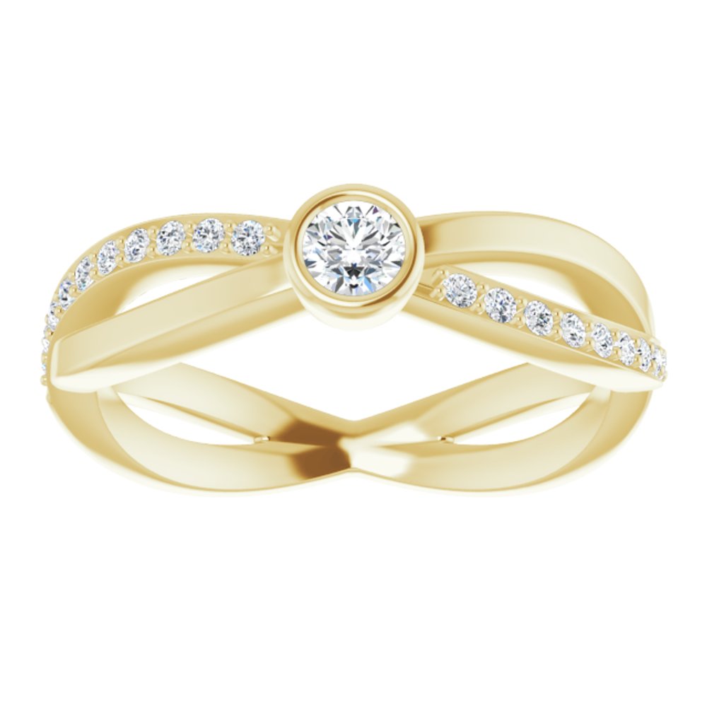 14K Yellow 1/3 CTW Natural Diamond Ring