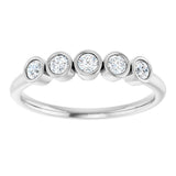 14K White Gold 1/3 CTW Natural Diamond Five-Stone Ring