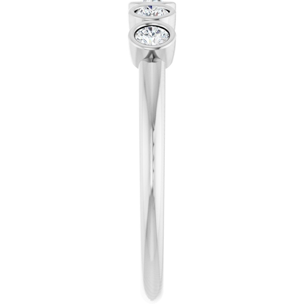 14K White Gold 1/3 CTW Natural Diamond Five-Stone Ring