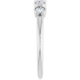 14K White Gold 1/3 CTW Natural Diamond Five-Stone Ring