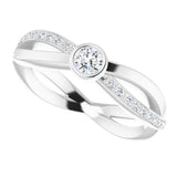 14K White 1/3 CTW Natural Diamond Ring