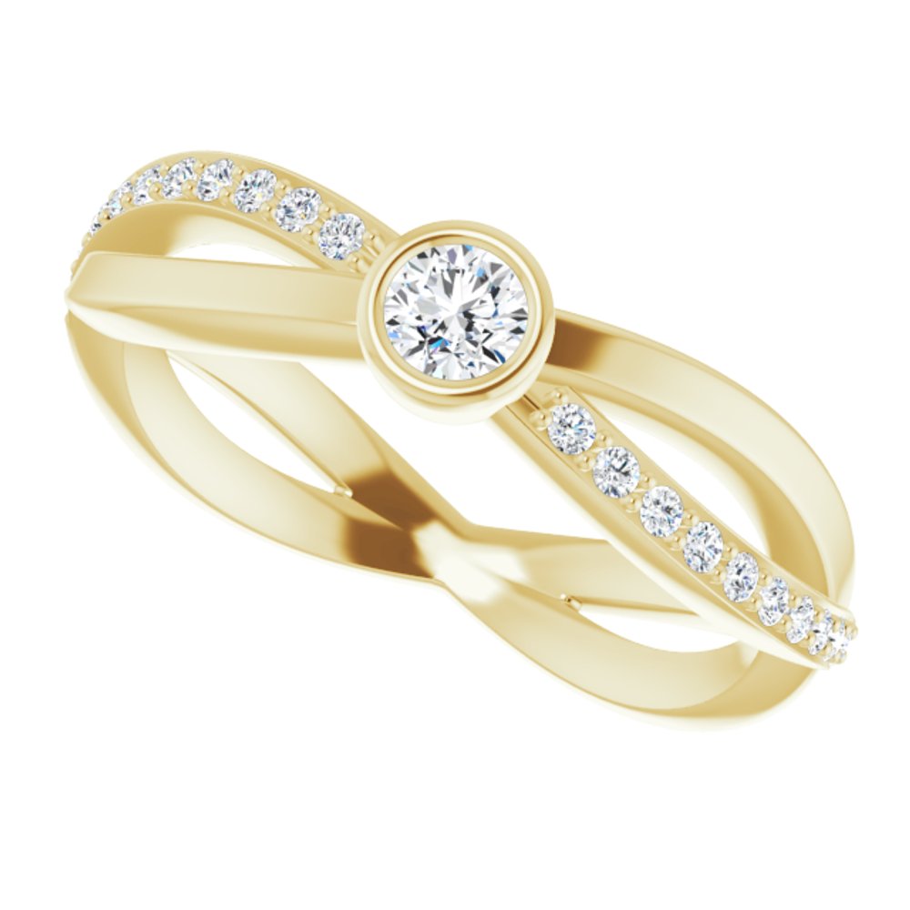 14K Yellow 1/3 CTW Natural Diamond Ring