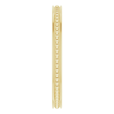 14K Yellow Gold Stackable Bead Ring